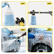 Snow Foam Lance for Karcher K2 K3 K4 K5 K6 K7 Pressure Washer, Replacement Foam Cannon Upgraded Connect & Power Thick Foam Soap Dispensal Adjustable Spray Nozzle, High Pressure Car Wash Gun Accessory