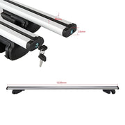 Trintion 2PCS Car Roof Bars Lockable Car Rail Rack for Cars with Roof Rails 48" Aluminum Alloy Streamline Roof Rack for Holidays and Luggage Transportation