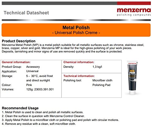 Menzerna Polishing Cream Metal Polish by Menzerna