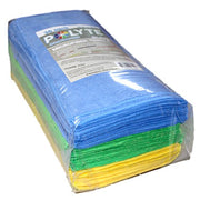 POLYTE Premium Microfibre Cleaning Towel, 40x40 cm, 36 Pack, Blue,Green,Yellow