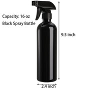 TOPZEA 12 Pack Empty Spray Bottles, 16oz Plastic Durable Black Spraying Bottles with Mist and Stream Option, Leak-proof Sprayers for Cleaning Solutions, Alcohol, Essential Oils, Hair Misting, Garden