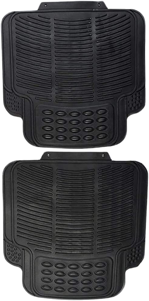 D.I.L™ 4PC Heavy Duty Universal All Weather Proof floor mats Black RUBBER Car Mat Set Non Slip & SUV Van