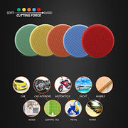 SPTA 5Pcs 6inch (150mm) Compound Buffing Sponge Pads Polishing Pads Kit Buffing Pad For 6 Inch 150mm Car Buffer DA Dual Action Polisher Sanding,Polishing, Waxing