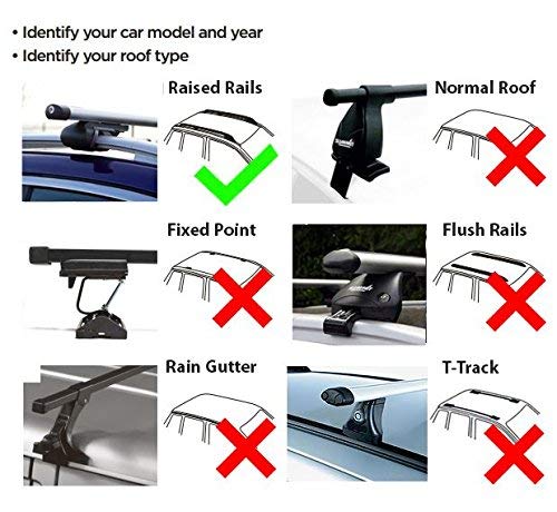 Summit SUM-003 Semi Universal Roof Bars (Pair of) to Fit Cars with Running Rails, Aluminium 1.35m in Length, Set of 2, one size, Silver