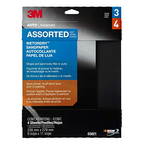 3M Wetordry 9-in x 11-in Sandpaper Sheet with Assorted Grit Sizes ...