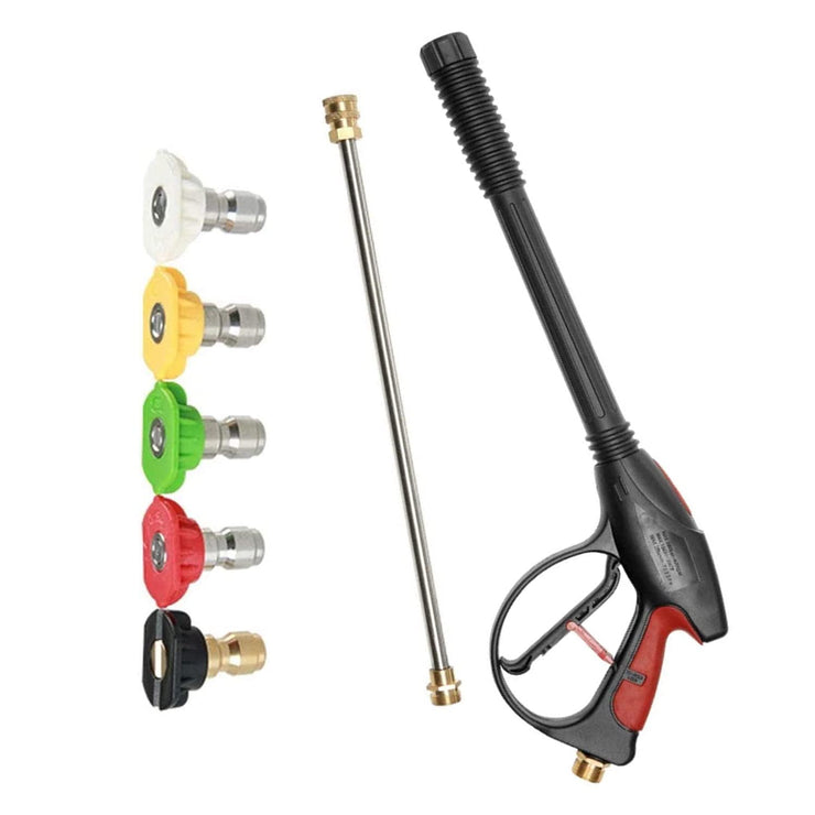 High Pressure Washer Lance Power Washer Gun Set, 5 Connect Spray Nozzle + Extension Wand + Washer Gun, for Window Car Home Pet Cleaning