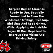 CarPlan Demon Screen, Extreme Summer Screenwash, Bug Shifter and Rain Repellent, 2.5 L