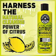 Chemical Guys CWS_301_16 Citrus Wash and Gloss Citrus Based Hyper-Concentrated Wash+Gloss - 16 oz.