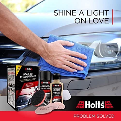 Holts Headlight Restoration Kit, Award Winning Headlamp Restoration Kit, Professional Quality Car Headlight Cleaner To Restore Clarity, Reliable & Easy To Use To Help Pass MOT, Complete Car Kit