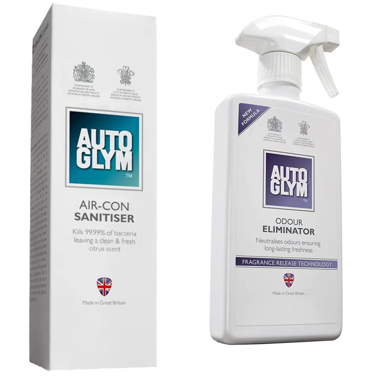 Autoglym Air-Con Sanitiser, 150ml & Odour Eliminator, 500ml