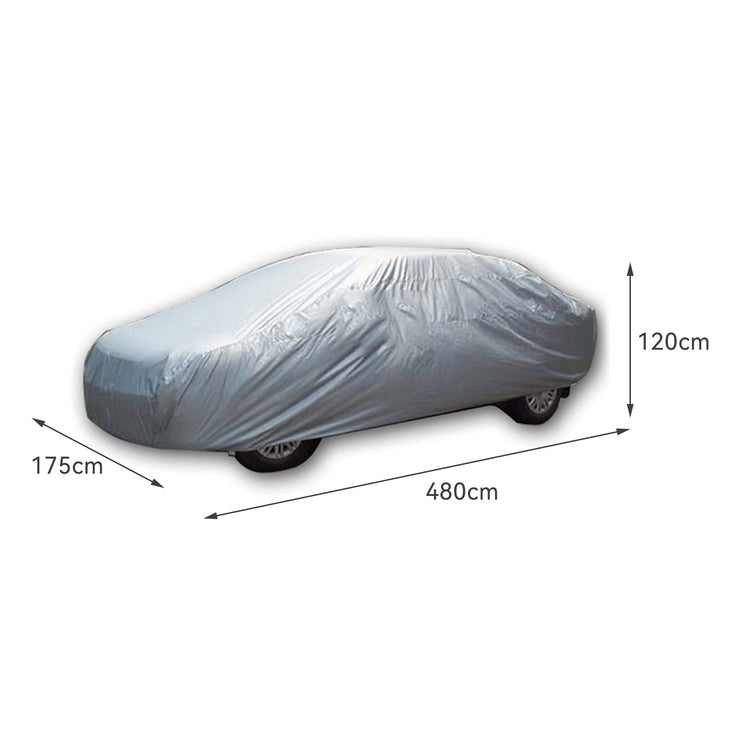 BALLSHOP Full Car Cover Waterproof Most Weather for Automobiles, Outdoor Rain UV Protection Sun Scratch Resistant Windproof Universal Cover Fit for Sedan(Large,480x175x120)