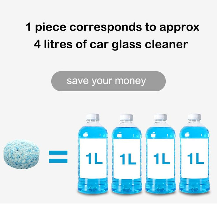 50 Pieces Screen Wash Tablets, 200L Concentrated Screenwash Screenwash Tablets, Windscreen Washer Tablets, Screen Wash Tabs, 1 Tablet Equal to 4 Liters of Windshield Washer.