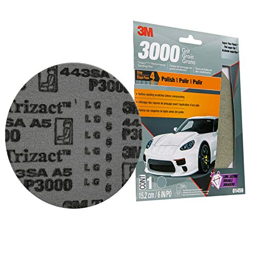 3M Trizact Performance Sanding Abrasive Disc, 01459, 6 in, 3000 grit