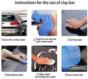 Prettyui Car Clay Bar Detailing Clay,100g x 2 Pack Auto Detailing Clay Bar Clean Care Tools Sludge Mud for Car Glass,Vehicles and Much More Cleaning Repeated Use (Blue)