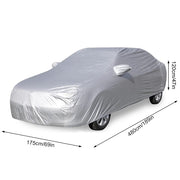 Heavy Duty Waterproof Car Cover Rain Snow UV Protection Outdoor Breathable Large (480 * 175 * 120CM)