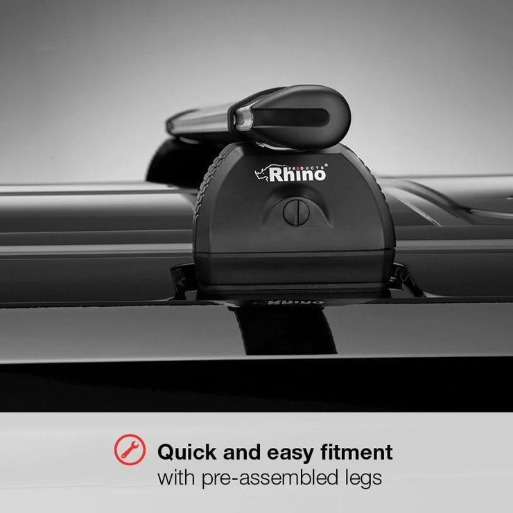 Rhino Roof Rack for Ford Transit Connect 2013+ [Only Suitable for Long (L2) Wheel Base Models] 3 Roof Bars + Loadstops - TA3FL/KLS2