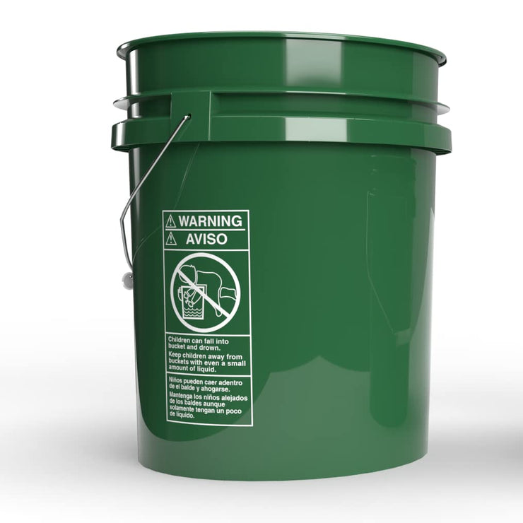 MAGIC BUCKET Wash Bucket Set for Car Hand Wash Dark Green with Matching Bucket Lid 5 US Gallons Approx. 20 Litres Compatible with Grit Guard, Detail Guardz Dirt Lock, Chemical Guys Dirt Trap