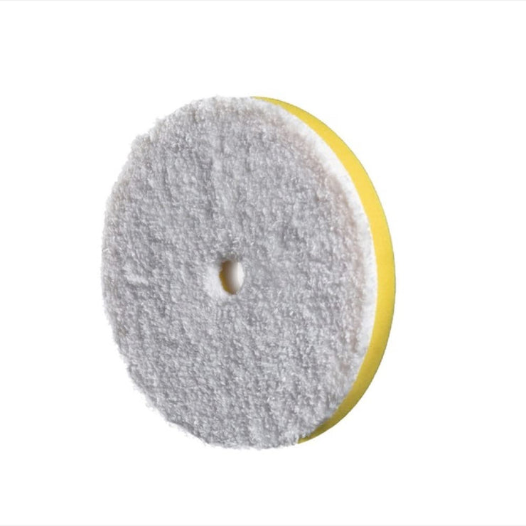 Rupes D-A COARSE, FINE, ULTRA-FINE microfibre pad in various sizes for polishing your car (130mm, Fine yellow)