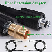 15M High Pressure Washer Hose, Replacement Power Washer Hose, Jet Wash Extension Hose with M22 Male Thread Connector for Most of Pressure Washer with M22 14mm Thread,18Mpa/2610PSI