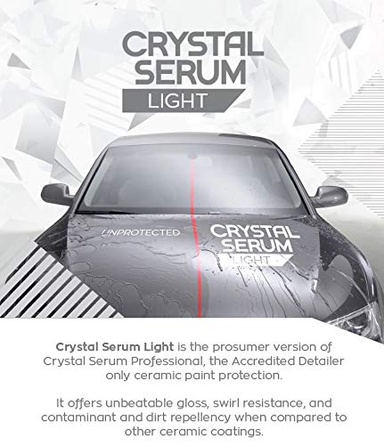 Gtechniq Crystal Serum Light Ceramic Coating for Cars, Protect Car Paintwork, High Shine, Easy to Apply, 30ml (Sufficient for 1 Small-Med Car)-3-5 Years Durability