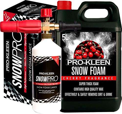 Pro-Kleen Snow Foam Car Shampoo pH Neutral Cherry 5L & Karcher K Series Compatible Snow Foam Lance