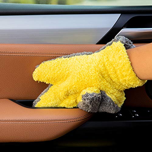 Chemical Guys The Stranger Helpful Handy Wash Mitt - Super Soft Hand Shaped Interior and Exterior Mitt!