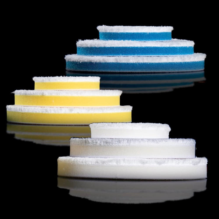 Rupes D-A COARSE, FINE, ULTRA-FINE microfibre pad in various sizes for polishing your car (80 mm, Ultra-Fine White)