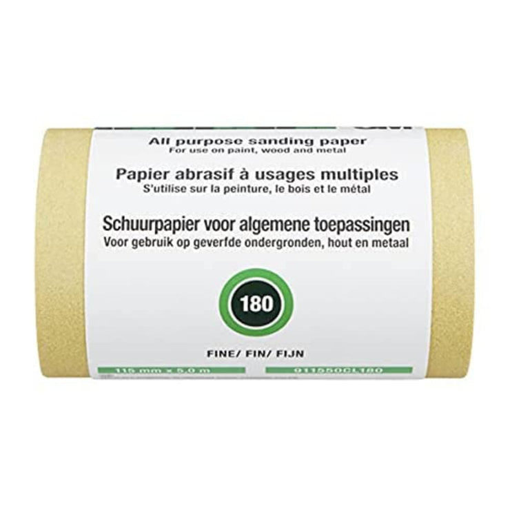 3M 050180UK Sandblaster Sandpaper Abrasive Roll P180 Fine Grit &