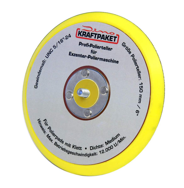 Dino KRAFTPAKET 150mm-5/16-24 Backing Plate (6 inch) for Dual Action Orbital polisher