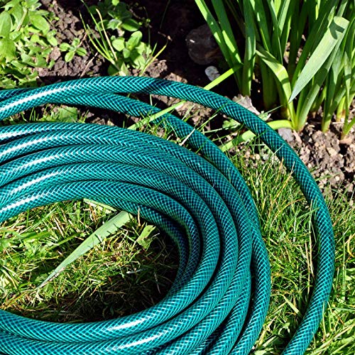 MantraRaj Reinforced Flexible Pressure Washer PVC Hose Pipe Watering Spray Gardening Gun Hosepipe Reel Plants for Home, Garden, Patio & Car Cleaning Outdoor (50FT)