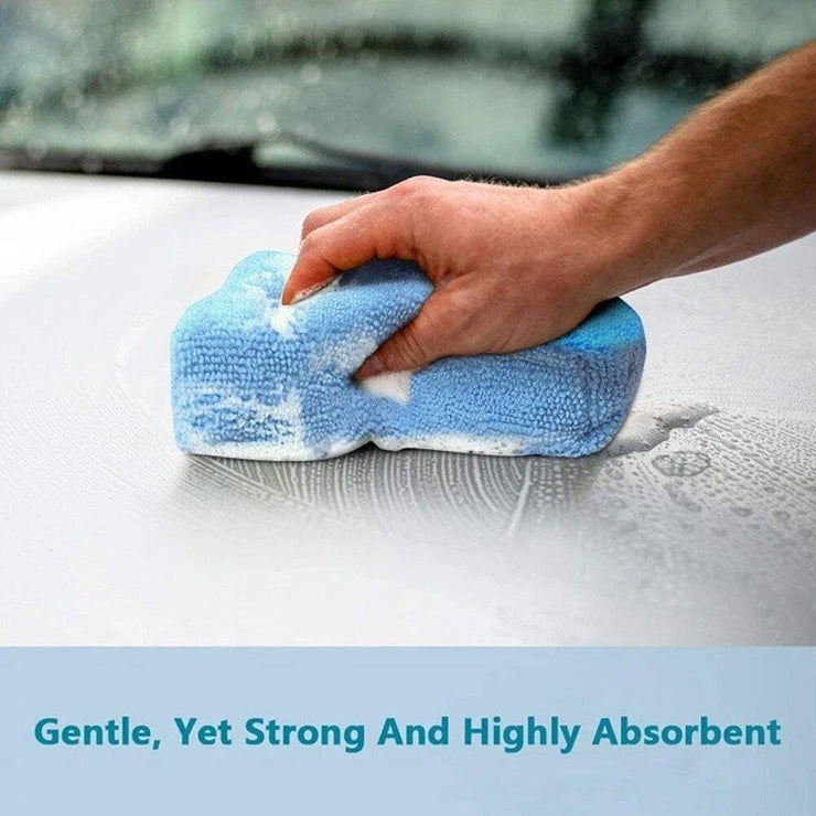 Car Wash Sponge, Microfibre Wax Applicator Pads 8pcs Car Detailing Sponges 12x8x4cm Washable Soft Foam Application Pads for Polish