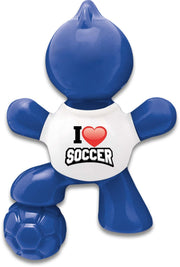 Little Joe - i Love Soccer - New Car Air Freshener - about 45 days of fresh air in your vehicle clip in the ventilation grille