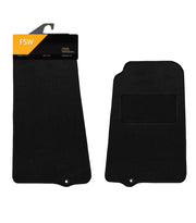 FSW - Tailored Mats - Fits JAGUAR Xk8 1996-2006 RHD (X100) - Black Carpet - Anti Slip Mat - Non Slip Car Floor Mat, Fitted With Clips & Granulated Backing - 2 Pc Floor Mat Only