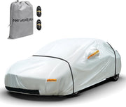 NEVERLAND Car Cover Waterproof Sedan Cover for Tesla Model Y 2017-2021 Outdoor Full Car Cover All Weather Silver