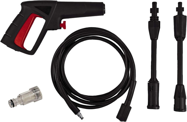 Einhell High-pressure cleaner TC-HP 90 (1200 W, max. 90 bar, output max. 372 l/h, carry-handle, water connection + integrated filter, complete with gun, hose, lance + nozzle)