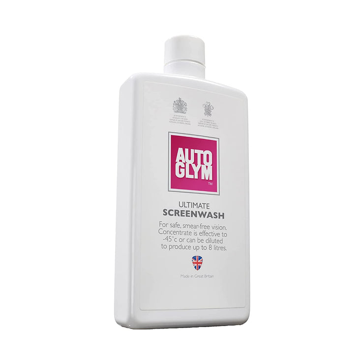 Autoglym Ultimate Screenwash, 500ml - Concentrated Screen Wash for Cars, Up to 8 Litres - Down to -45°C, Winter Windscreen Washer Fluid - Screenwash Concentrate Dilute for All Seasons for Windshield