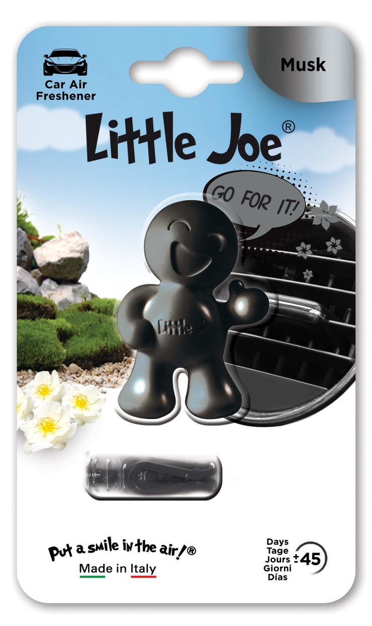 Little Joe OK Mini Blister +/- 45 Days Fresh Fragrance in the Car/Fresh Air in the Car/Perfume Frais Dans la Voiture/Profumo Fresco in Macchina (Anthracite/Musk/Musk), 1 Stück (1er Pack)