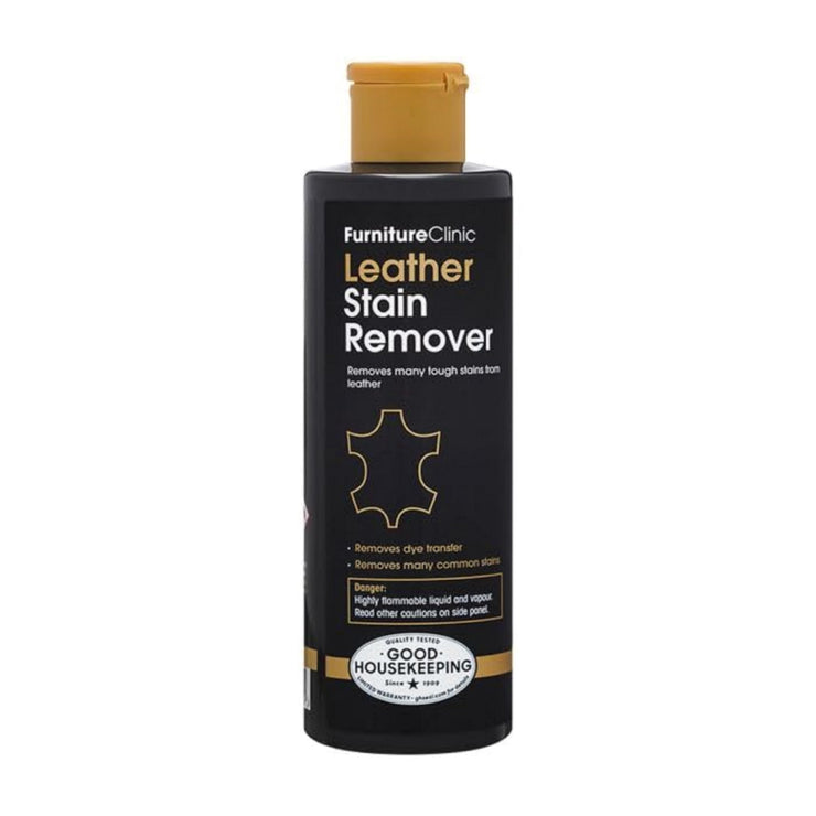 Furniture Clinic Leather Stain Remover 250ml - Helps to Remove Stubborn Stains Such As Dye Transfer, Paint & Food Spills From Leather Sofas, Chairs, Car Seats Etc.