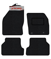 Precision - Tailored Car Mats - Intended for Ford Focus 2004-2010 MK2-4 Piece Set - Non-Slip Floor Mats - Black Carpet - Black Binding - Fittings Clips - SFP