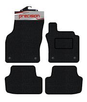 Precision - Tailored Car Mats - Intended for Audi A3 Sportback 2012-2020 - 4 Piece Set - Non-Slip Floor Mats - Black Carpet - Grey Binding - Fittings Clips - SFP