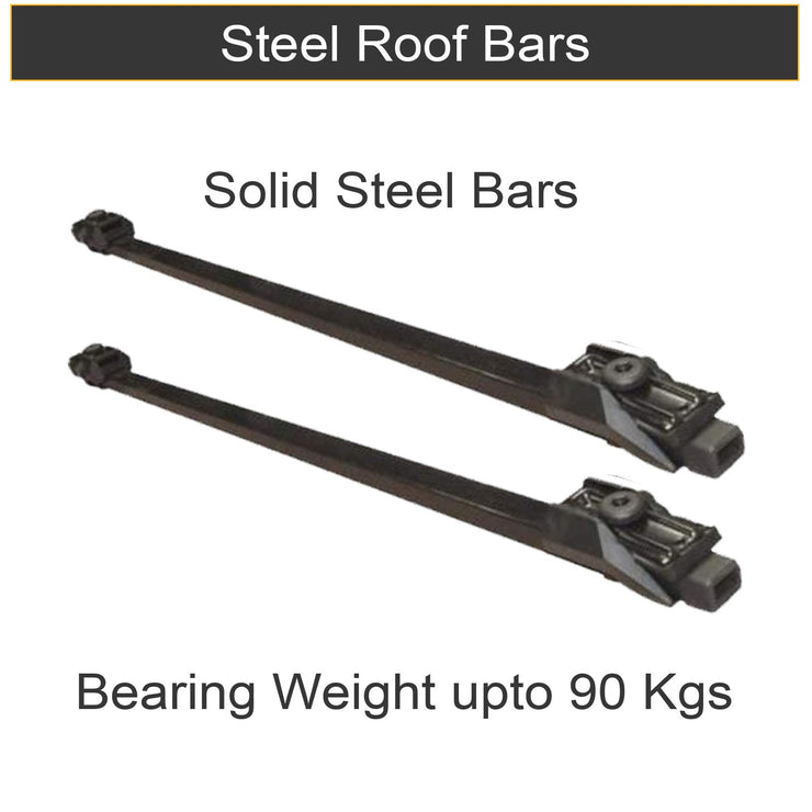 Shield Autocare Steel Roof Bars Universal Lockable Anti Theft Car Roof Bars For Cars With Raised Running Rails Locking Roof Bar with 2 keys