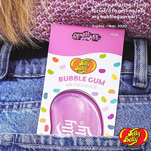 Jelly Belly Car Air Freshener - Bubble Gum 3D Hanging Freshener. Car Scent Lasts Up To 30 Days, Air Freshener Car, Home or Office. Genuine Jelly Belly Car Air Fresheners for Women, Men and Kids