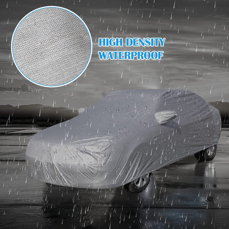 Heavy Duty Waterproof Car Cover Rain Snow UV Protection Outdoor Breathable Large (480 * 175 * 120CM)