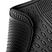 4 Piece Rubber Car Mats Heavy Duty Waterproof Rubber Car Mats Set,Universal Black Car Mat Floor Mat for Cars Commercial Vehicles and Uber Drivers