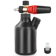 Snow Foam Cannon,1500ml Snow Foam Gun Sprayer Car Wash Foam Sprayer with Adjustable Spray Nozzle Snow Foam Lance for Pressure Washer with 1/4'' Quick Connector Fits Most Car Washing Accessories,Black