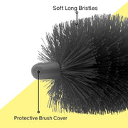 Tradeals Wheel Brush Alloy Wheel Brush Durable Non-Scratch Cone Brush For Car Motorcycle Cleaning Shine Car Wash Brush Wheel and Steel Rim Wheel Cleaner Kit, Black