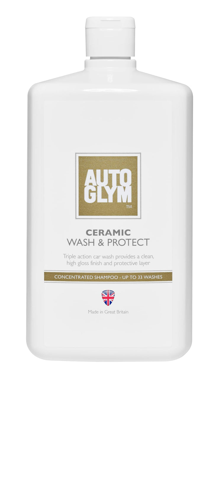 Autoglym ‎CWP001 Ceramic Wash and Protect Triple Action Ceramic Car Shampoo, pH neutral, Up to 33 Washes - Concentrated Car Wash Soap - Wax Safe Formula for Ceramic Coating - 1L - Pack of 1