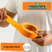 Frog Tape Orange Gloss & Satin Painters Masking Tape 24mm x 41.1m, Indoor Painting and Decorating For Sharp Lines and No Paint Bleed