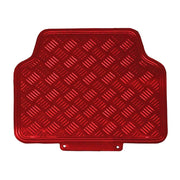 JVL Titan Car Mat Set Metallic Design with Rubber Backing, Red