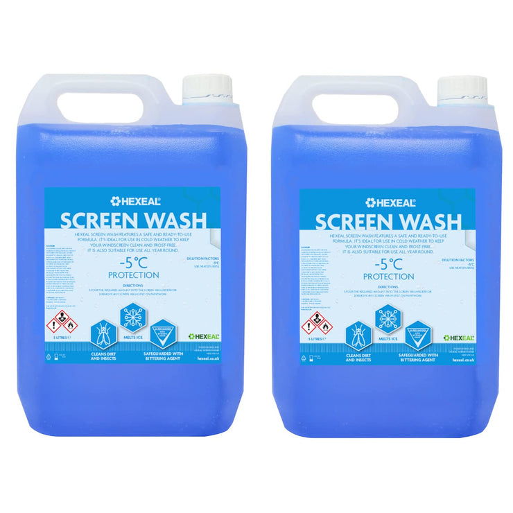 Hexeal Screenwash -5⁰C | 10L | All Seasons Screenwash Effective To -5⁰C